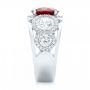 18k White Gold And 14K Gold 18k White Gold And 14K Gold Custom Ruby And Diamond Fashion Ring - Side View -  102883 - Thumbnail