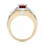 18k Yellow Gold And Platinum 18k Yellow Gold And Platinum Custom Ruby And Diamond Fashion Ring - Front View -  102883 - Thumbnail