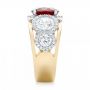 18k Yellow Gold And 18K Gold 18k Yellow Gold And 18K Gold Custom Ruby And Diamond Fashion Ring - Side View -  102883 - Thumbnail