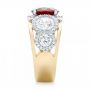 14k Yellow Gold And 14K Gold 14k Yellow Gold And 14K Gold Custom Ruby And Diamond Fashion Ring - Side View -  102883 - Thumbnail