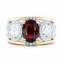 18k Yellow Gold And 14K Gold 18k Yellow Gold And 14K Gold Custom Ruby And Diamond Fashion Ring - Top View -  102883 - Thumbnail