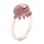 18k Rose Gold 18k Rose Gold Custom Ruby And Diamond Fashion Ring - Three-Quarter View -  103148 - Thumbnail