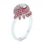  Platinum Custom Ruby And Diamond Fashion Ring - Three-Quarter View -  103148 - Thumbnail