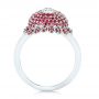 18k White Gold 18k White Gold Custom Ruby And Diamond Fashion Ring - Front View -  103148 - Thumbnail