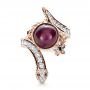 18k Rose Gold 18k Rose Gold Custom Ruby And Diamond Snake Ring - Top View -  1139 - Thumbnail