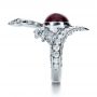 14k White Gold 14k White Gold Custom Ruby And Diamond Snake Ring - Side View -  1139 - Thumbnail