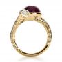 14k Yellow Gold 14k Yellow Gold Custom Ruby And Diamond Snake Ring - Front View -  1139 - Thumbnail