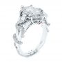  Platinum Custom Salt And Pepper Hexagon Diamond Snake Fashion Ring - Three-Quarter View -  105855 - Thumbnail
