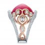  Platinum And 18k Rose Gold Platinum And 18k Rose Gold Custom Spinel And Pave Diamond Anniversary Ring - Side View -  102081 - Thumbnail