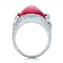  18K Gold And 14k White Gold 18K Gold And 14k White Gold Custom Spinel And Pave Diamond Anniversary Ring - Front View -  102081 - Thumbnail