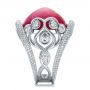  Platinum And Platinum Platinum And Platinum Custom Spinel And Pave Diamond Anniversary Ring - Side View -  102081 - Thumbnail