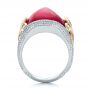  18K Gold And 18k Yellow Gold 18K Gold And 18k Yellow Gold Custom Spinel And Pave Diamond Anniversary Ring - Front View -  102081 - Thumbnail