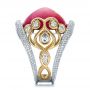  14K Gold And 18k Yellow Gold 14K Gold And 18k Yellow Gold Custom Spinel And Pave Diamond Anniversary Ring - Side View -  102081 - Thumbnail
