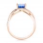 18k Rose Gold 18k Rose Gold Custom Tanzanite And Diamond Fashion Ring - Front View -  102909 - Thumbnail