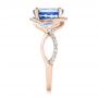 14k Rose Gold 14k Rose Gold Custom Tanzanite And Diamond Fashion Ring - Side View -  102909 - Thumbnail