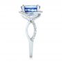 18k White Gold 18k White Gold Custom Tanzanite And Diamond Fashion Ring - Side View -  102909 - Thumbnail