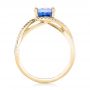 18k Yellow Gold 18k Yellow Gold Custom Tanzanite And Diamond Fashion Ring - Front View -  102909 - Thumbnail