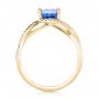18k Yellow Gold 18k Yellow Gold Custom Tanzanite And Diamond Fashion Ring - Front View -  102909 - Thumbnail