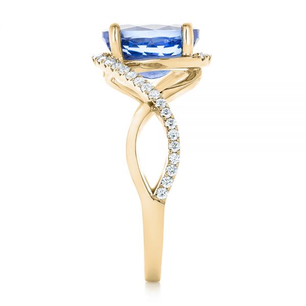 14k Yellow Gold 14k Yellow Gold Custom Tanzanite And Diamond Fashion Ring - Side View - 102909
