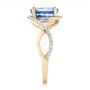 14k Yellow Gold 14k Yellow Gold Custom Tanzanite And Diamond Fashion Ring - Side View -  102909 - Thumbnail