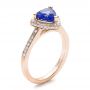 18k Rose Gold 18k Rose Gold Custom Tanzanite And Diamond Ring - Three-Quarter View -  100842 - Thumbnail