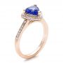 14k Rose Gold 14k Rose Gold Custom Tanzanite And Diamond Ring - Three-Quarter View -  100842 - Thumbnail