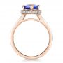 14k Rose Gold 14k Rose Gold Custom Tanzanite And Diamond Ring - Front View -  100842 - Thumbnail