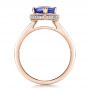 18k Rose Gold 18k Rose Gold Custom Tanzanite And Diamond Ring - Front View -  100842 - Thumbnail