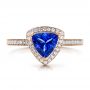 18k Rose Gold 18k Rose Gold Custom Tanzanite And Diamond Ring - Top View -  100842 - Thumbnail