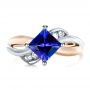 14k Rose Gold 14k Rose Gold Custom Tanzanite And Diamond Ring - Top View -  1433 - Thumbnail