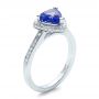  Platinum Platinum Custom Tanzanite And Diamond Ring - Three-Quarter View -  100842 - Thumbnail