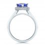 18k White Gold 18k White Gold Custom Tanzanite And Diamond Ring - Front View -  100842 - Thumbnail