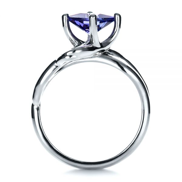  Platinum Platinum Custom Tanzanite And Diamond Ring - Front View -  1433