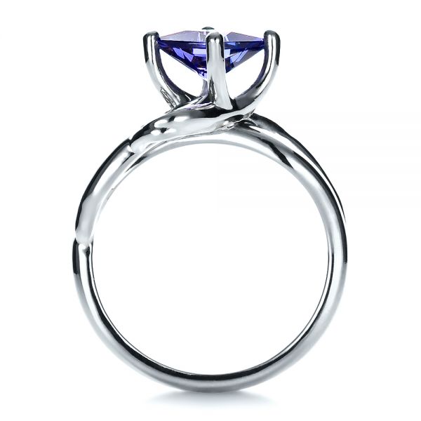 Platinum Platinum Custom Tanzanite And Diamond Ring - Front View - 1433