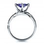 18k White Gold 18k White Gold Custom Tanzanite And Diamond Ring - Front View -  1433 - Thumbnail