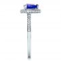 18k White Gold 18k White Gold Custom Tanzanite And Diamond Ring - Side View -  100842 - Thumbnail