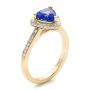 18k Yellow Gold 18k Yellow Gold Custom Tanzanite And Diamond Ring - Three-Quarter View -  100842 - Thumbnail