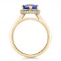 18k Yellow Gold 18k Yellow Gold Custom Tanzanite And Diamond Ring - Front View -  100842 - Thumbnail