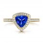 14k Yellow Gold 14k Yellow Gold Custom Tanzanite And Diamond Ring - Top View -  100842 - Thumbnail