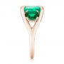 14k Rose Gold 14k Rose Gold Custom Three Stone Emerald Fashion Ring - Side View -  102894 - Thumbnail