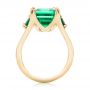 14k Yellow Gold 14k Yellow Gold Custom Three Stone Emerald Fashion Ring - Front View -  102894 - Thumbnail
