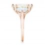 14k Rose Gold 14k Rose Gold Custom Three Stone White Sapphire And Diamond Fashion Ring - Side View -  102877 - Thumbnail
