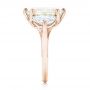 18k Rose Gold 18k Rose Gold Custom Three Stone White Sapphire And Diamond Fashion Ring - Side View -  102877 - Thumbnail