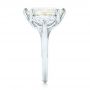  Platinum Custom Three Stone White Sapphire And Diamond Fashion Ring - Side View -  102877 - Thumbnail