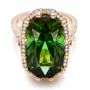 14k Rose Gold 14k Rose Gold Custom Tourmaline And Diamond Halo Fashion Ring - Flat View -  100869 - Thumbnail