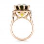 14k Rose Gold 14k Rose Gold Custom Tourmaline And Diamond Halo Fashion Ring - Front View -  100869 - Thumbnail