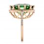 14k Rose Gold 14k Rose Gold Custom Tourmaline And Diamond Halo Fashion Ring - Side View -  100869 - Thumbnail