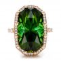 14k Rose Gold 14k Rose Gold Custom Tourmaline And Diamond Halo Fashion Ring - Top View -  100869 - Thumbnail