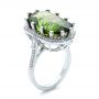  Platinum Platinum Custom Tourmaline And Diamond Halo Fashion Ring - Three-Quarter View -  100869 - Thumbnail