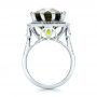 14k White Gold 14k White Gold Custom Tourmaline And Diamond Halo Fashion Ring - Front View -  100869 - Thumbnail
